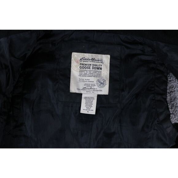 Eddie Bauer Vest Womens S Black Puffer Premium Quality Goose Down Zip Pockets - Picture 6 of 7